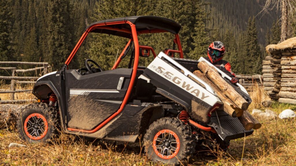 Segway Fugleman UTV. Fyrhjuling med tippbart flak.