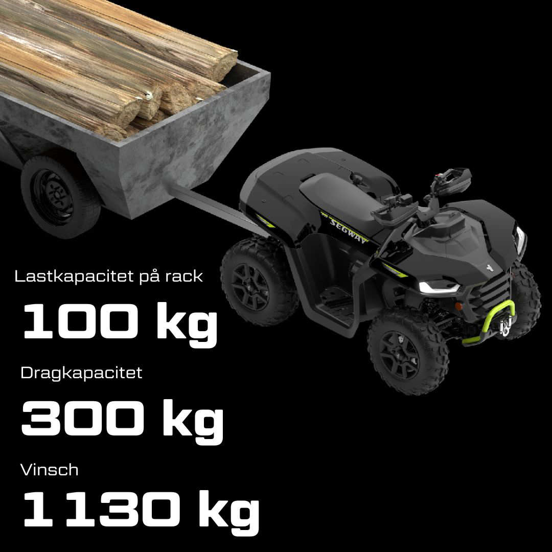 Segway AT5 med bromsat släp som får dra 300 kg
